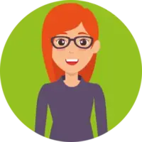 Vrouw, lichte huid, lang rood haar, bril, grijze trui