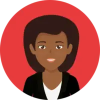 Vrouw, donkere huid, donkerbruin haar, zwart vest