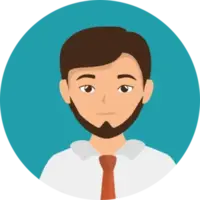 Man, lichte huid, kort donkerbruin haar, sik, wit overhemd, stropdas