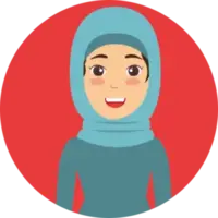 Vrouw, lichte huid, blauwgroene hoofddoek